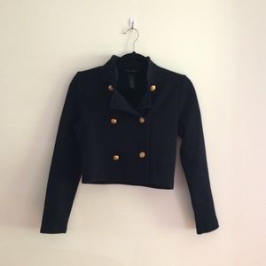 Vintage Ralph Lauren cropped pea coat cardigan